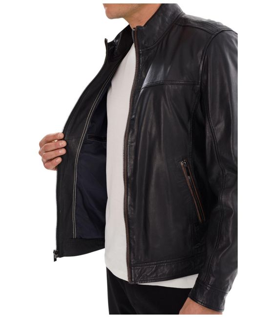 Regency Leathers Gray Adrian Leather Jacket for men