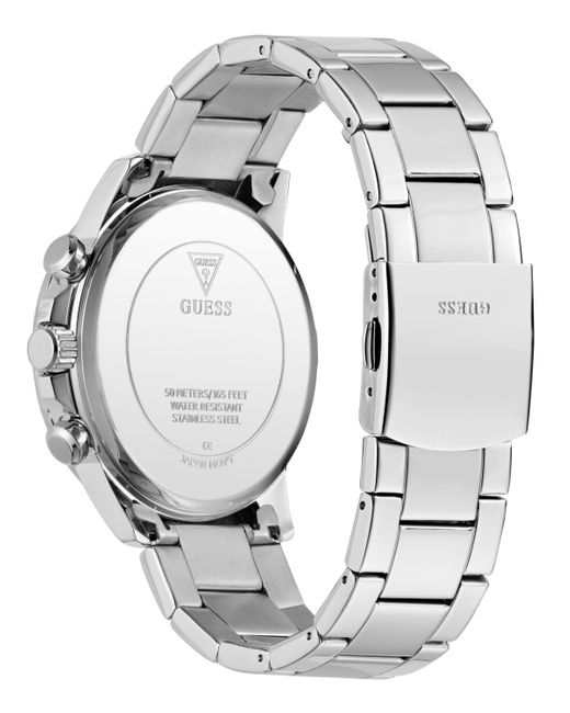 Guess Gray Multi-function Stainless Steel Watch for men