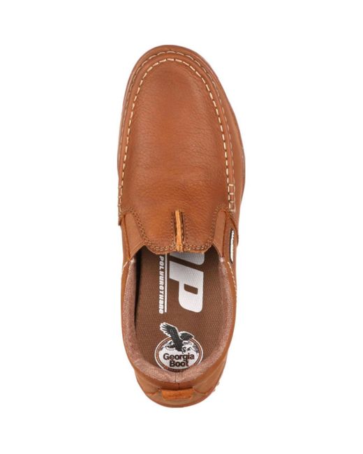 Georgia Boot Brown Cedar Falls Moc-toe Slip-on for men