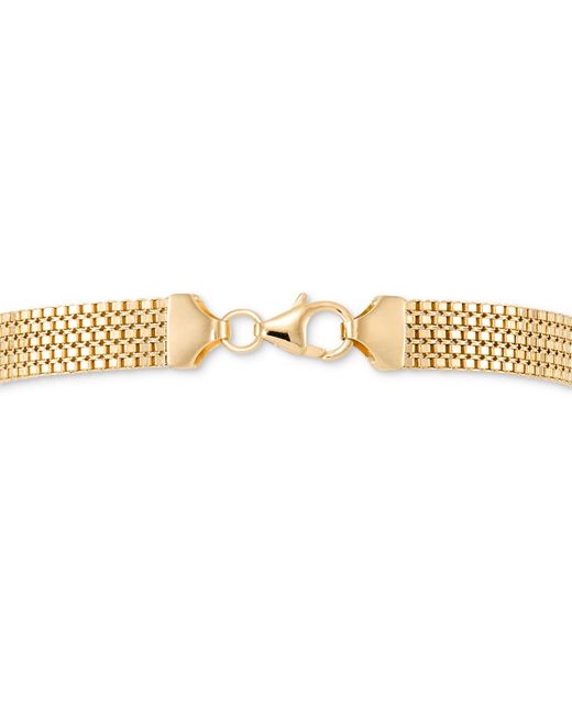 Macy's Metallic Woven Classic Squared Box Chain Link Bracelet
