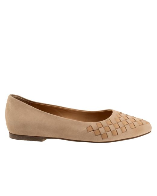 Trotters Brown Estee Woven Flat