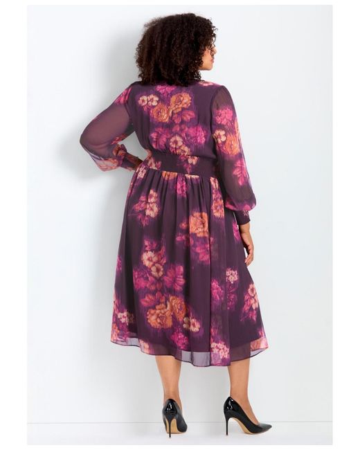 Avenue Purple Elena Dress