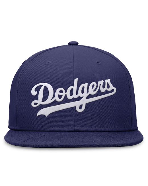 Nike Blue Royal Los Angeles Dodgers Evergreen Performance Fitted Hat for men