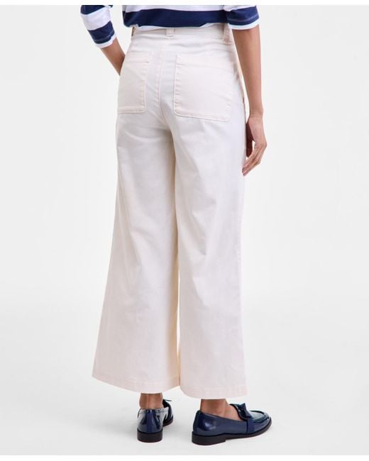 On 34th Blue High-rise Wide-leg Chino Pants