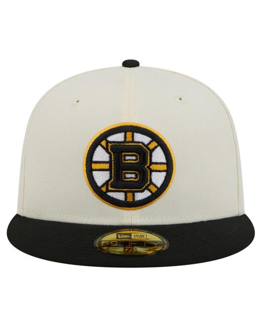 KTZ Metallic Boston Bruins Chrome Two-toned 59fifty Fitted Hat for men