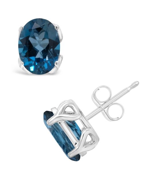 Macy's Blue Gemstone Stud Earrings