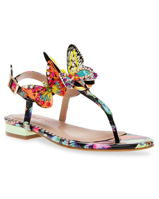 Betsey Johnson Metallic Dacie Butterfly Detailed Two-piece Sandals