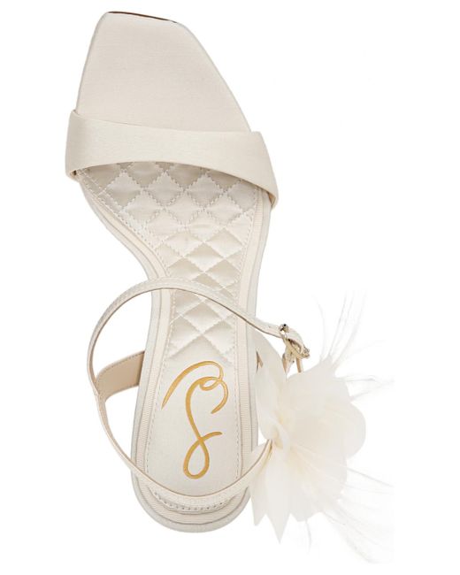 Sam Edelman White Leana Flower Strappy Dress Sandals