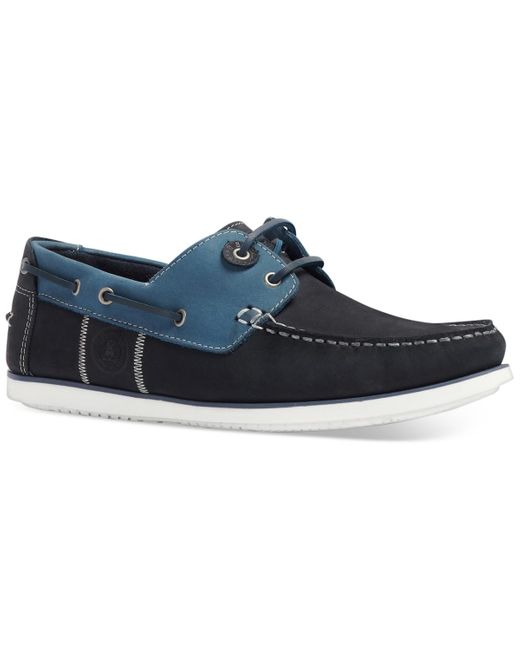Barbour Blue Wake Boat Shoes for men