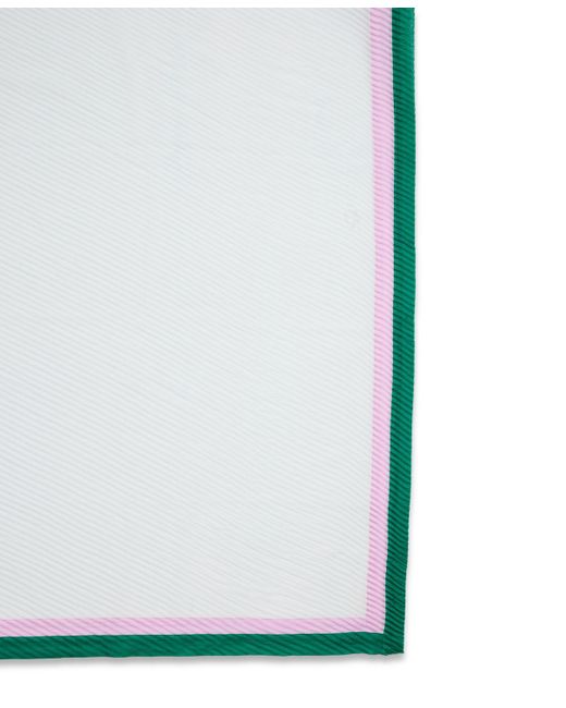 Steve Madden Green Color Block Pleated Oblong Scarf