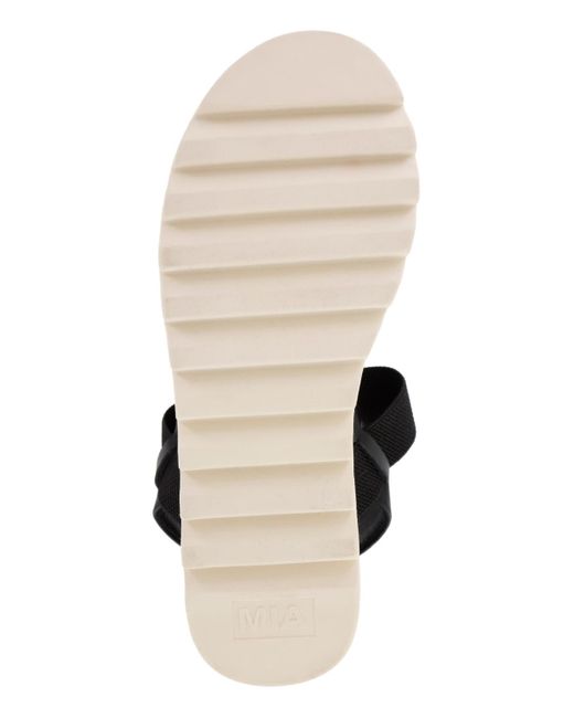 MIA Black Jene Platform Round Toe Sandals
