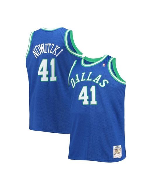 Mitchell & Ness Dirk Nowitzki Blue Dallas Mavericks Big And Tall 1998 ...