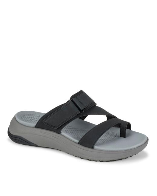 BareTraps Brown Jordy Slide Wedge Sandals