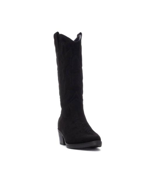 Xti Black Italian Western Suede Booties Refresh Collection By