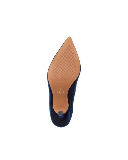 Linea Paolo Blue Perline Mixed Media High Heel Pumps