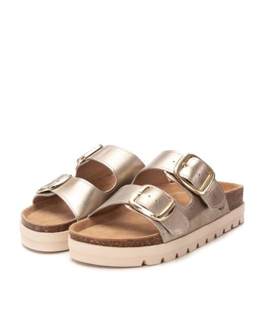 Xti Natural Footbed Jute Wrapped Platform Sandals By