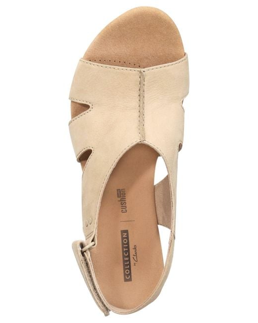 Clarks Women's Annadel Bari Wedge Sandals in Natural | Lyst