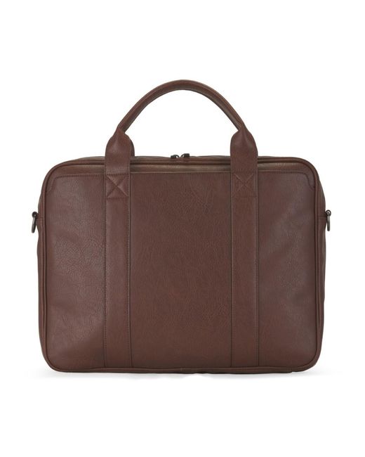 Bugatti Brown Palermo 13" Leather Briefcase