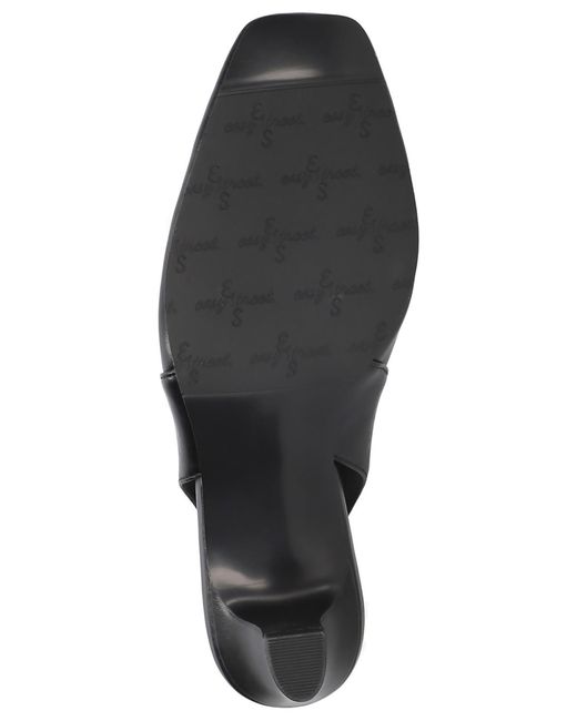 Easy Street Black Ritsa Square Toe Slingback Pumps