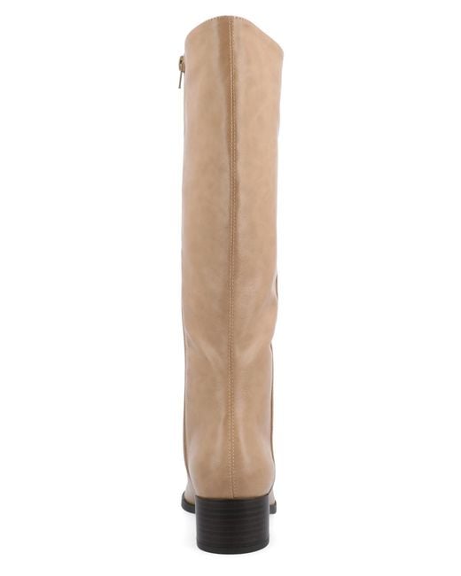 Journee Collection White Devri Square Toe Boots