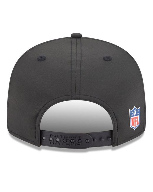 KTZ Black Baltimore Ravens 2025 Sideline Split Panel 9fifty Snapback Hat for men