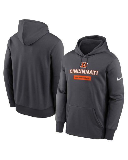 Nike Black Cincinnati Bengals Toss Sweep Performance Pullover Hoodie for men