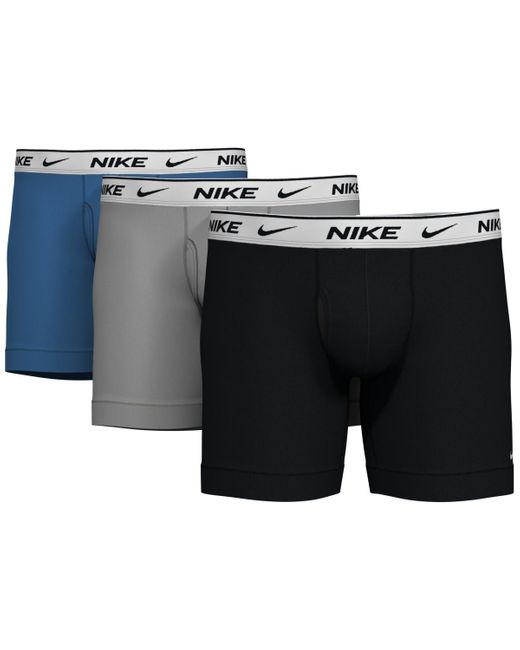 Nike Blue 3-pk. Dri-fit Essential Cotton Stretch Boxer Briefs for men