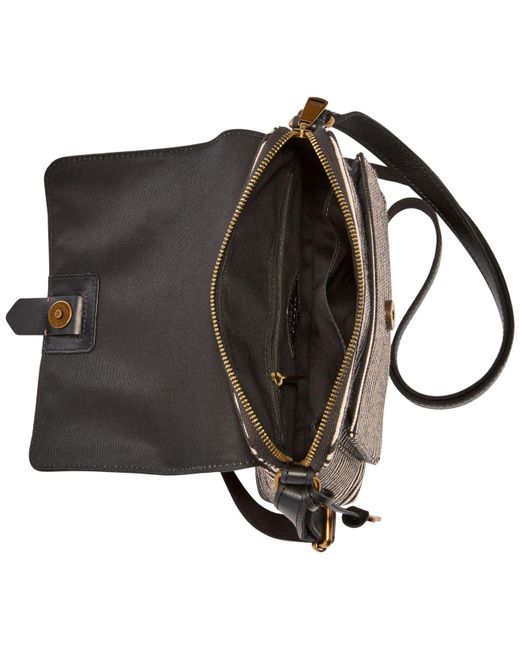 Fossil Cotton Kinley Leather Mini Crossbody Bag in Black Stripe (Black) - Save 8% - Lyst