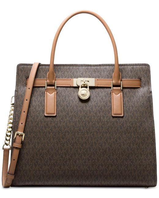 Michael Kors Brown Michael Hamilton Moderne Large Satchel