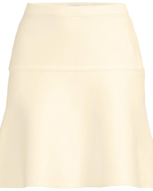 Lands' End Natural Fine Gauge Cotton Sweater Above The Knee Circle Skirt