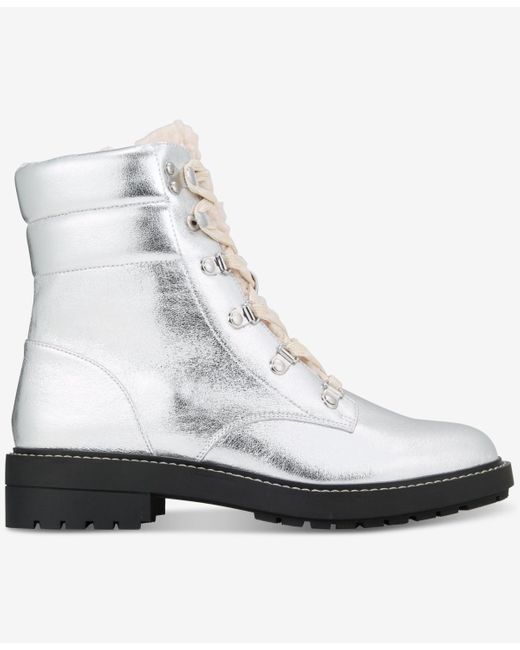 On 34th White Tandi Lace-up Booties