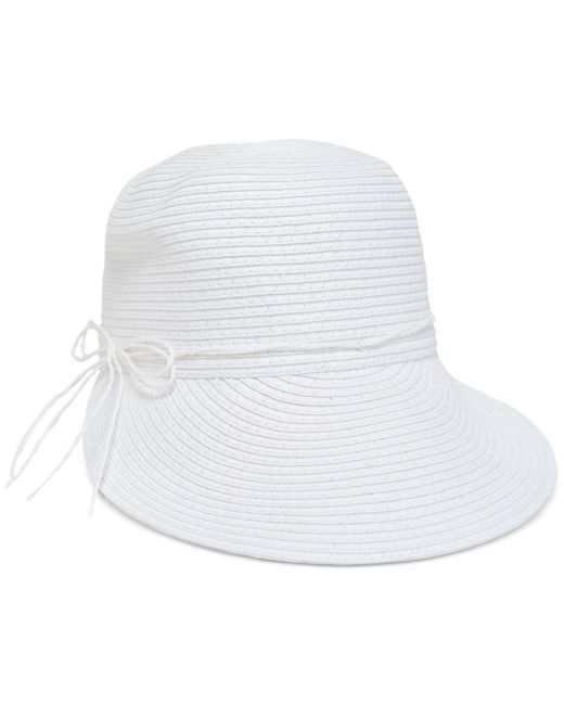 Style & Co. White Packable Paper Framer Hat