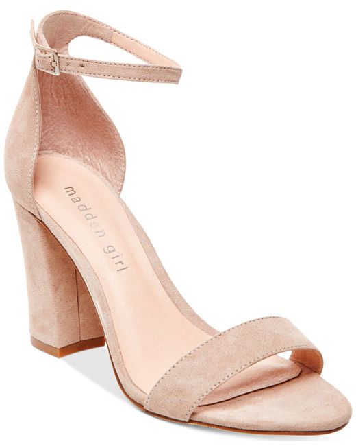 steve madden beige block heels