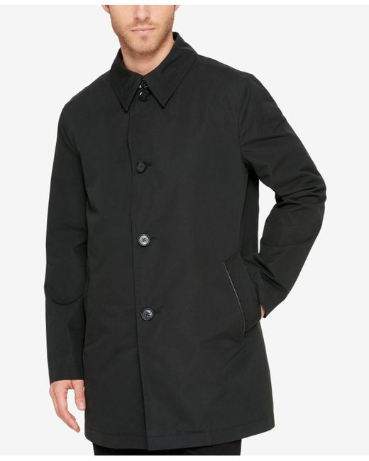 Cole Haan Flannel Men's Car Coat With Removable Liner in Black for Men ...
