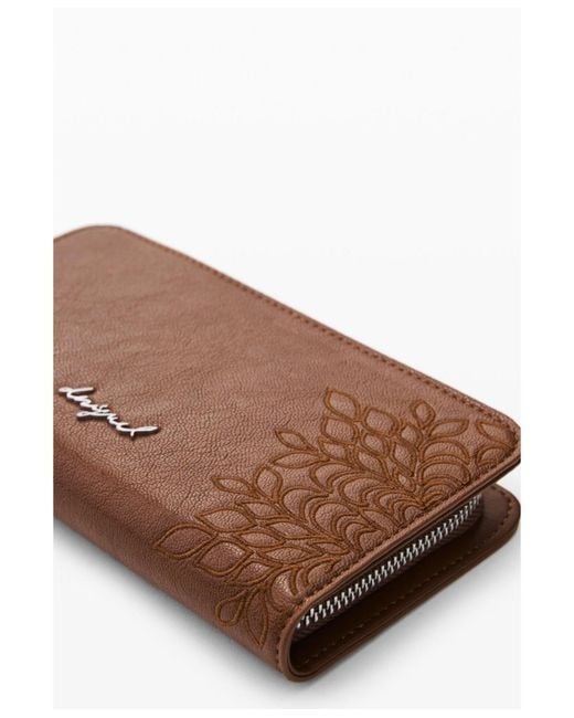 Desigual White Medium Embroidered Wallet