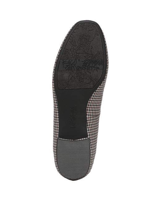 LifeStride Gray Claudine Square Toe Block Heel Ballerina Flats