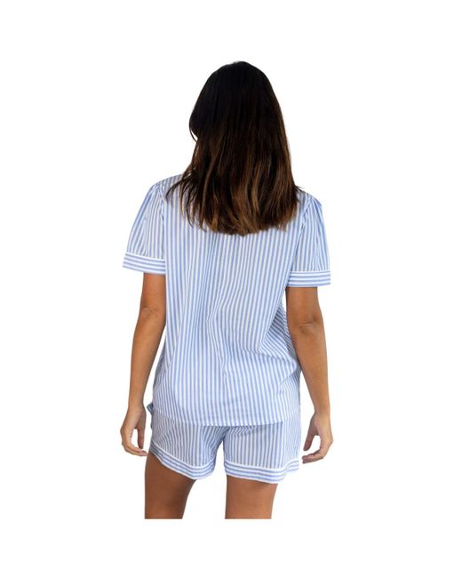 Sant And Abel Blue Braddock Short Pj Set