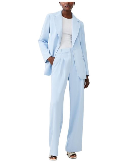 French Connection Blue Harry Wide-leg Suiting Pants