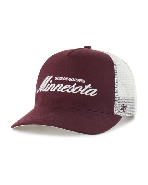'47 Purple And Minnesota Golden Gophers Contemporary Basics Foundation Trucker Hitch Adjustable Hat