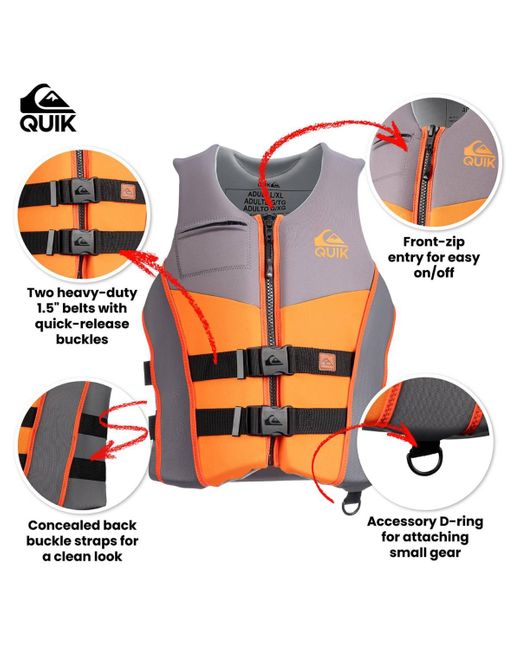 Quiksilver Gray Life Vest for men