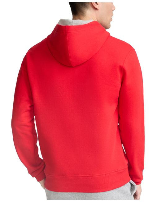 Champion Red Logo Graphic Pullover Hoodie for men