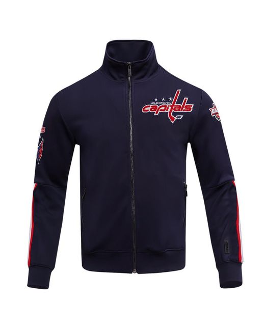 Pro Standard Blue Washington Capitals Classic Chenille Full-zip Track Jacket for men