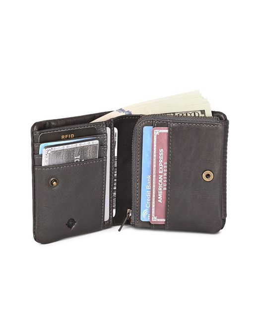 Old Trend Gray Clover Trifold Wallet