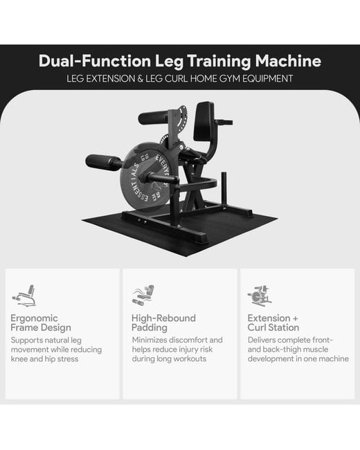 BalanceFrom Fitness Black Leg Extension & Curl Machine