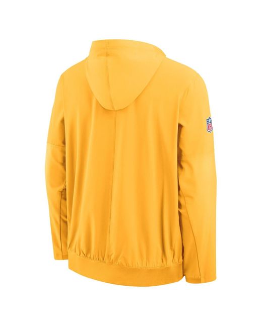 Nike Orange Pittsburgh Steelers 1933 Sideline Alt Pack Anorak Half-zip Hoodie Jacket for men