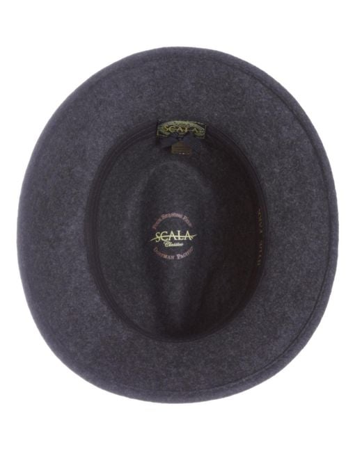 Scala Blue Crushable Felt Safari Hat for men