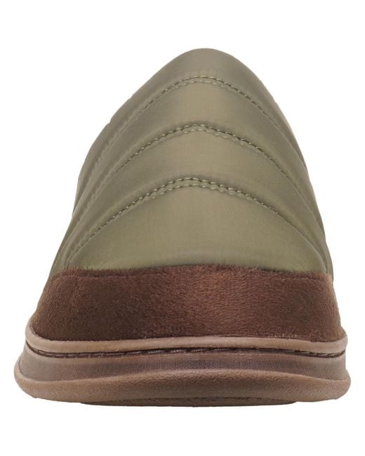 Weatherproof Brown Nylon Puffer Clog for men