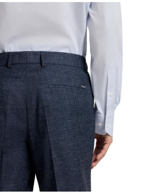 Boss Blue Boss By Patterned Stretch Slim-fit Pants for men