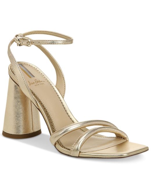 Sam Edelman Leather Kia Strappy Dress Sandals in Metallic - Lyst