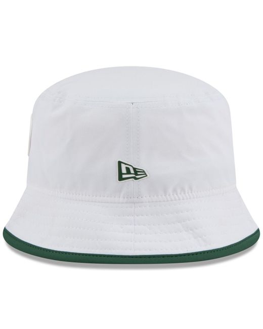 KTZ White Green Bay Packers 2025 Nfl Training Camp Stretch Bucket Hat for men